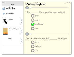 Choose the missing word activity in American Voices